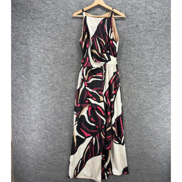 Morena Rosa Jumpsuit Women M Medium White Geometric Sleeveless Wide Leg - Picture 1 of 6